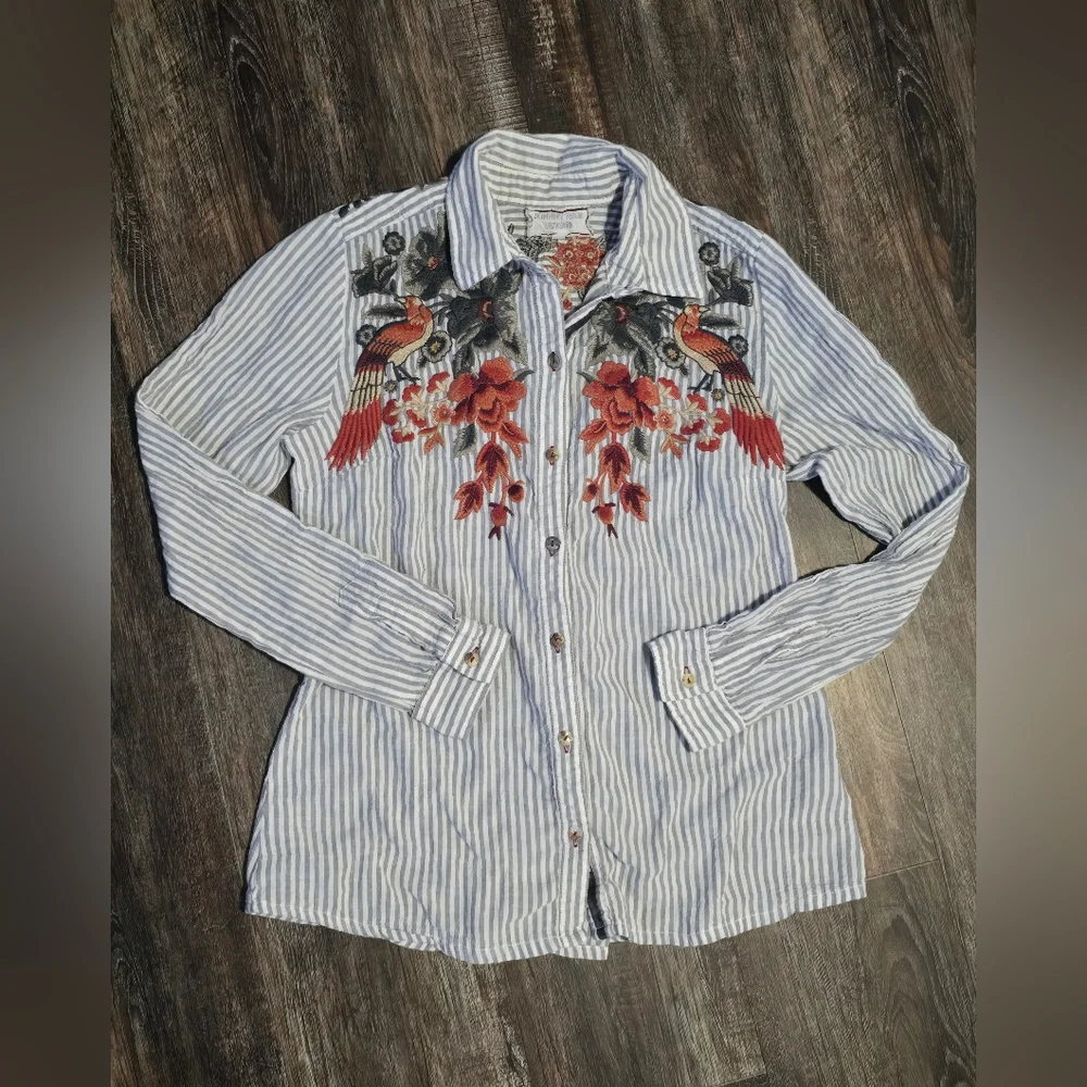 Johnny Was Workshop Button Down Shirt Lot of 2 Size Small - Picture 9 of 15